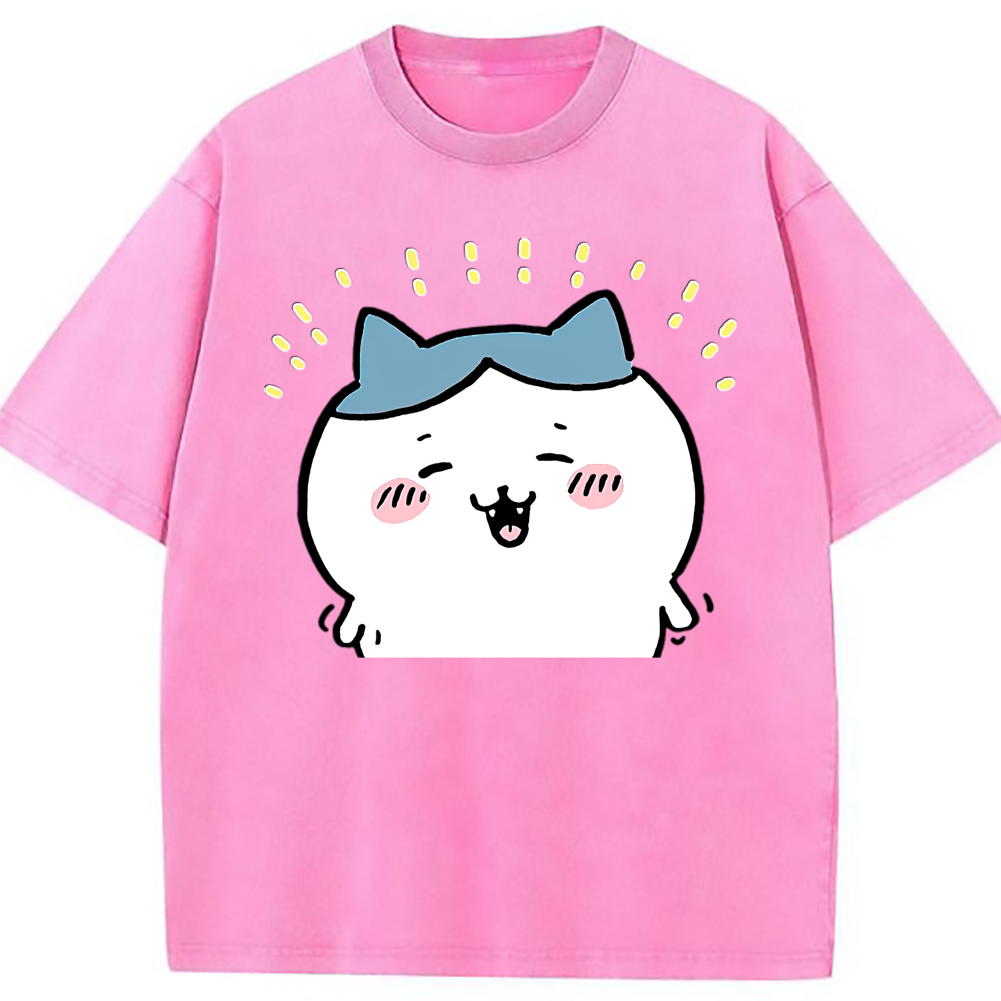 （画像用） ちいかわ ハチワレ Chii-kawa hachiware 綿100% ヴィンテージ風 半袖Tシャツ（フロントプリント）